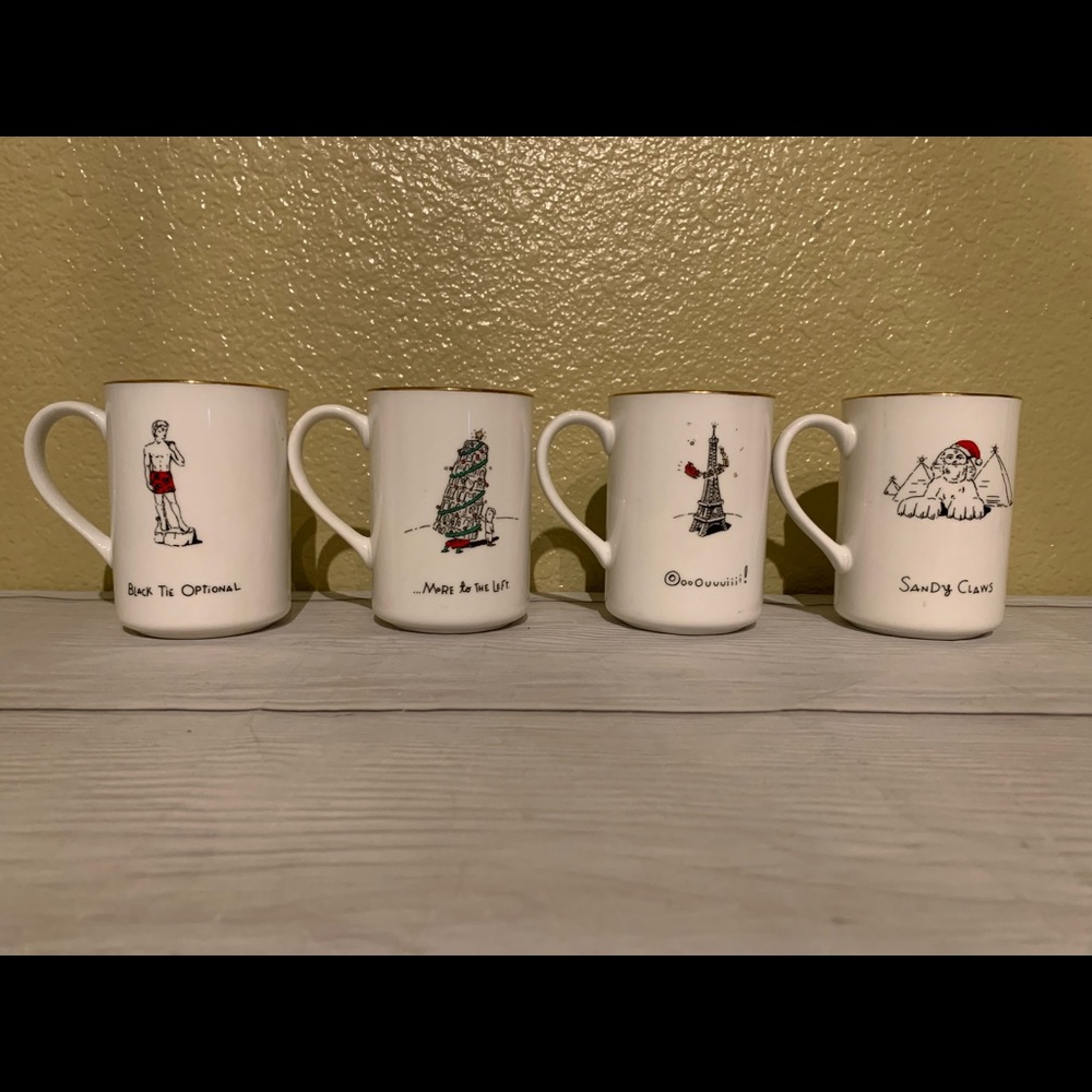 VTG Dayton Hudson Merry Masterpieces First Edition Christmas 🎄 Theme Mug Set